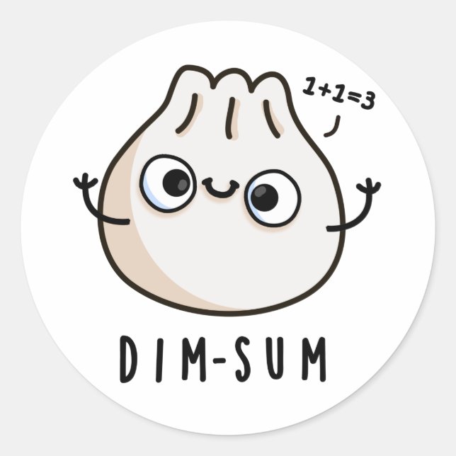 Adesivo Dim-sum Funny Dimsum Math Pun (Frente)