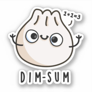 Adesivo Dim-sum Funny Dimsum Math Pun