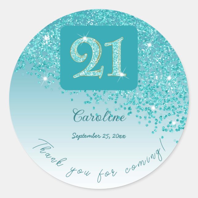 Adesivo Diminuição do brilho azul-lacrimogêneo, Obrigados  (Frente)