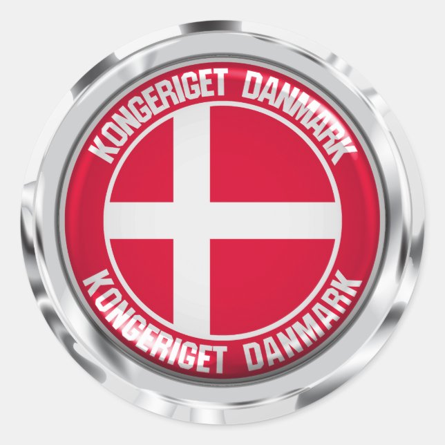 Adesivo Dinamarca Round Emblem (Frente)