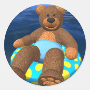 Adesivo Dinky Bears — Divertimento de água