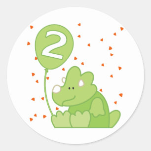 Adesivo Dino Baby segundo aniversário
