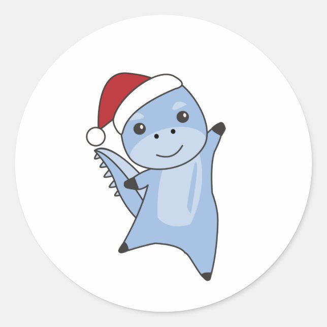 Adesivo Dino Christmas Dinos Winter Animais (Frente)