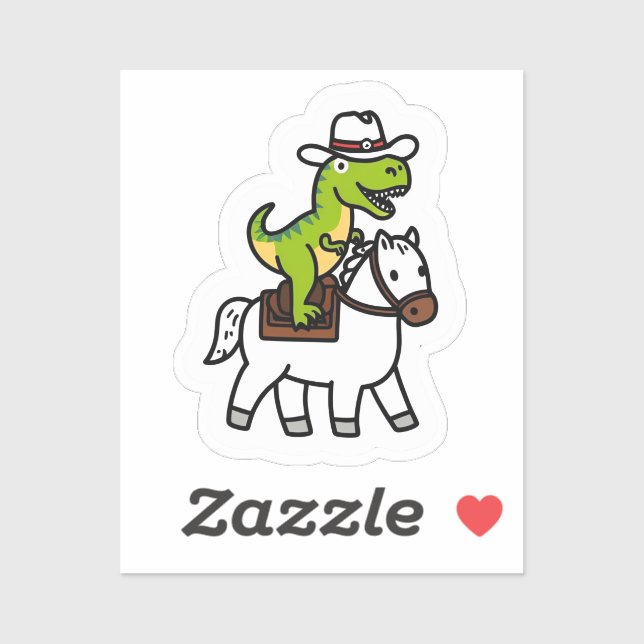Adesivo Dino Cowboy Rodeo Sticker (Folha)