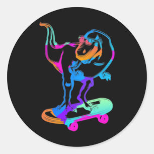 Adesivo Dino de skate engraçado skateboard skate Skateboar