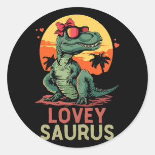 Adesivo Dino Dinosaur Lovey-saurus T-rex Funny Trex
