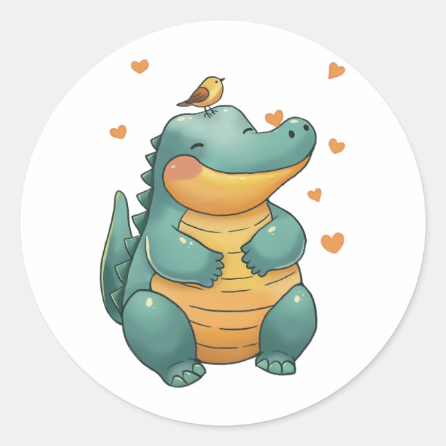 Adesivo Dino e Pequenos Amigos Pássaros (Frente)