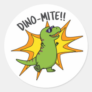 Adesivo Dino-mite Funny TRex Dinossaur Pun