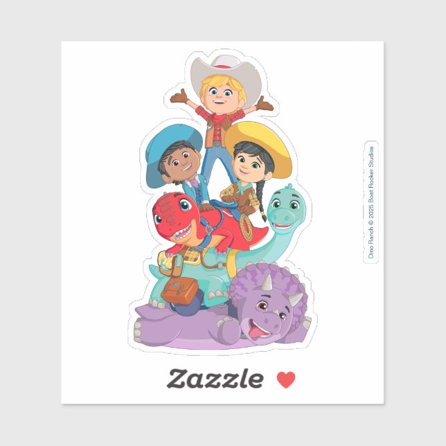 Adesivo Dino Ranch Friends (Folha)