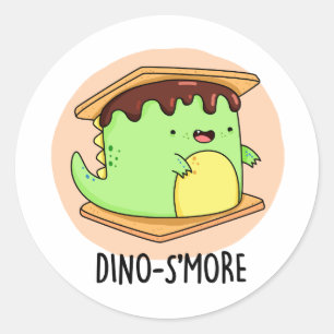 Adesivo Dino-Smore Engraçado Dinossaur Smore Pun