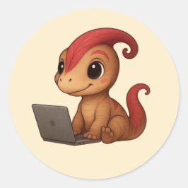 Adesivo Dino Sticker Sheet – Dino Kammli am Laptop