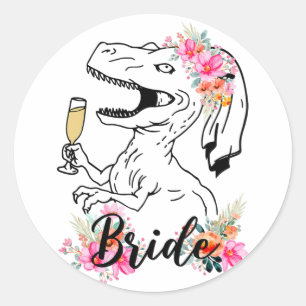 Adesivo Dinosaur Bride Bridesmaid Floral Bachelorette