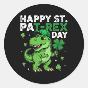 Adesivo Dinosaur Dia de São Patrício Shamrock Irlandês Men