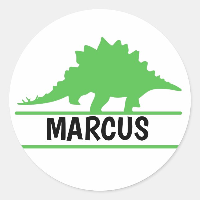 Adesivo Dinosaur name Personalized round sticker (Frente)