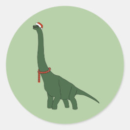 Adesivo Dinosauro de Pescoço Longo Verde de Natal illusima