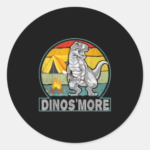 Adesivo Dinosmais Engraçados Acampamento Acampamento de Di