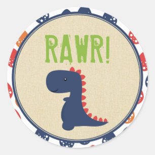 Adesivo Dinossaur Birthday Stickers