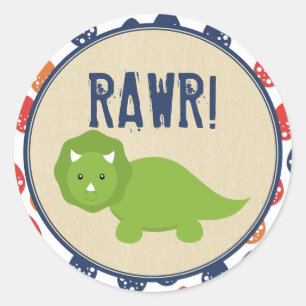 Adesivo Dinossaur Birthday Stickers