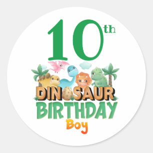 Adesivo Dinossaur Dino Birthday Boy Trex