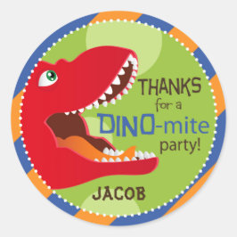 Adesivo Dinossaur Tyrannosaurus Rex Birthday Topper Cupcak