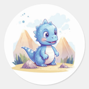 Adesivo Dinossauro azul-bonito