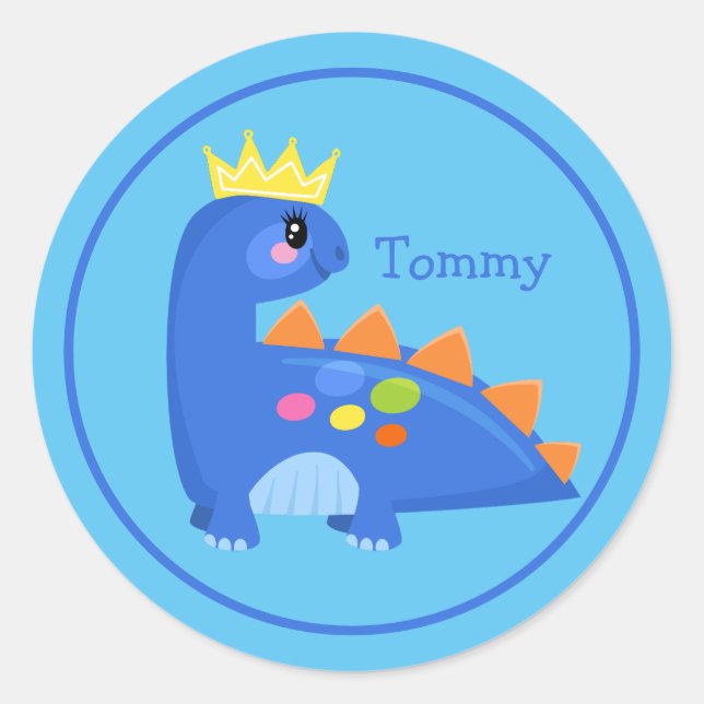 Adesivo Dinossauro Bebê Azul (Frente)