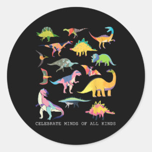Adesivo Dinossauro Celebra Mentes De Todos os Tipos Consci