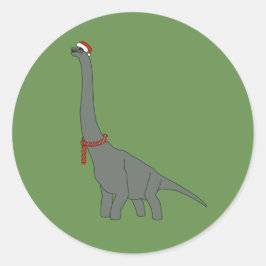 Adesivo dinossauro cinza de pescoço longo do Natal illusim