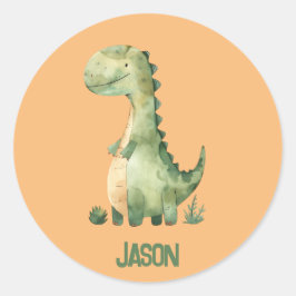 Adesivo Dinossauro Cólvora Com Nome Para Crianças