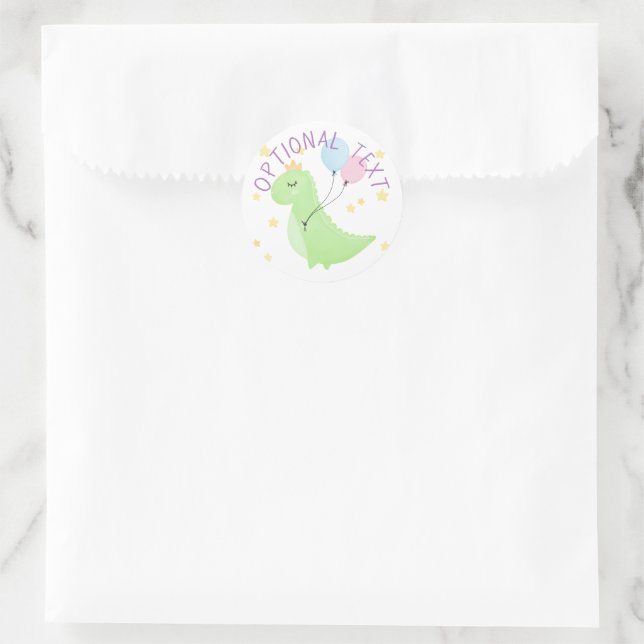Adesivo Dinossauro com Balões (Bolsa)