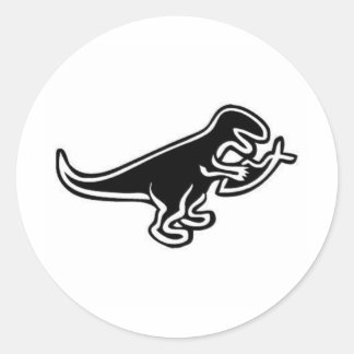 Adesivo Dinossauro Comendo Peixe de Jesus