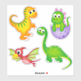 Adesivo Dinossauro Crianças Fofas