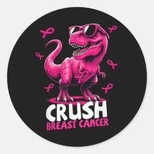 Adesivo Dinossauro de Cancer de Mama de Esmagamento Segura