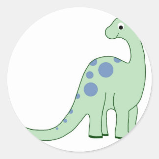 Adesivo Dinossauro de Cartoons Verdes Felizes