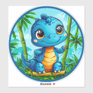 Adesivo Dinossauro de desenho animado bonito
