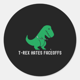 Adesivo Dinossauro de hóquei T-rex engraçado Odeia disputa