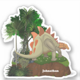 Adesivo Dinossauro desenho estegossauro DY nome rapazes