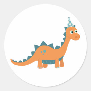 Adesivo Dinossauro dos desenhos animados que veste o
