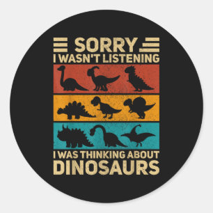 Adesivo Dinossauro Engraçado Roupas de Dinossauro Vintage
