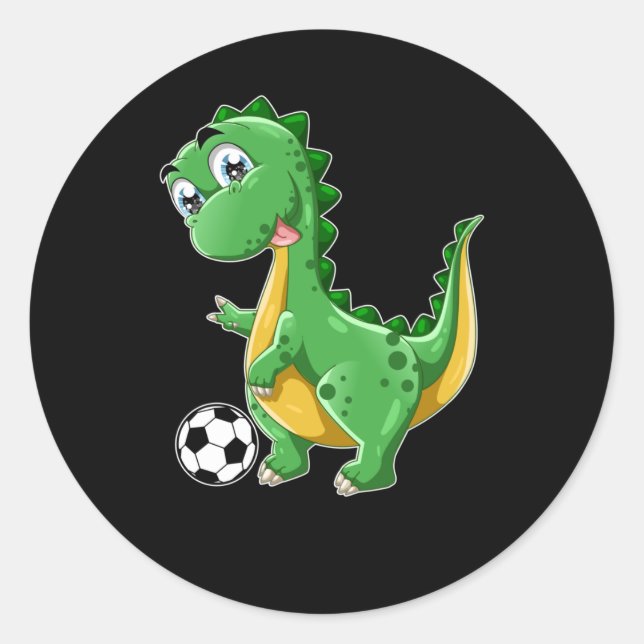 Adesivo Dinossauro jogando futebol Dino Sports (Frente)