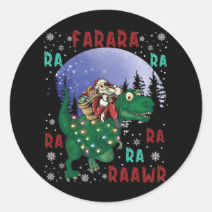 Adesivo Dinossauro Natal Papai Noel