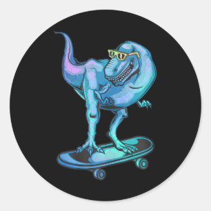 Adesivo Dinossauro no Skateboard Dinossauro