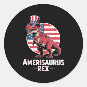 Adesivo Dinossauro Patriótico 4 De Julho Amerisauro Rex