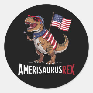 Adesivo Dinossauro Patriótico Amerisaurus Rex 4 de julho