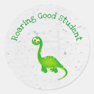 Adesivo Dinossauro Pré-Histórico Costumando Estudante Bom