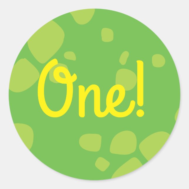 Adesivo Dinossauro primeiro aniversario Bonito Obrigado Se (Frente)