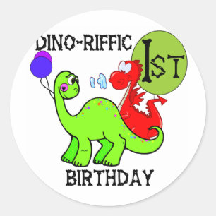 Adesivo Dinossauro Primeiro Aniversário Camisetas e Presen