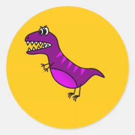 Adesivo Dinossauro roxo, bravo e bonito