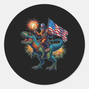 Adesivo Dinossauro T Rex Andando Sasquatch Bigfoot Engraça