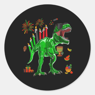 Adesivo Dinossauro T-rex Happy Kwanzaa Sete Princípios De